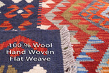 Reversible Kilim Flat Weave Wool On Wool Rug - 6' 9 X 9' 9" - Golden Nile