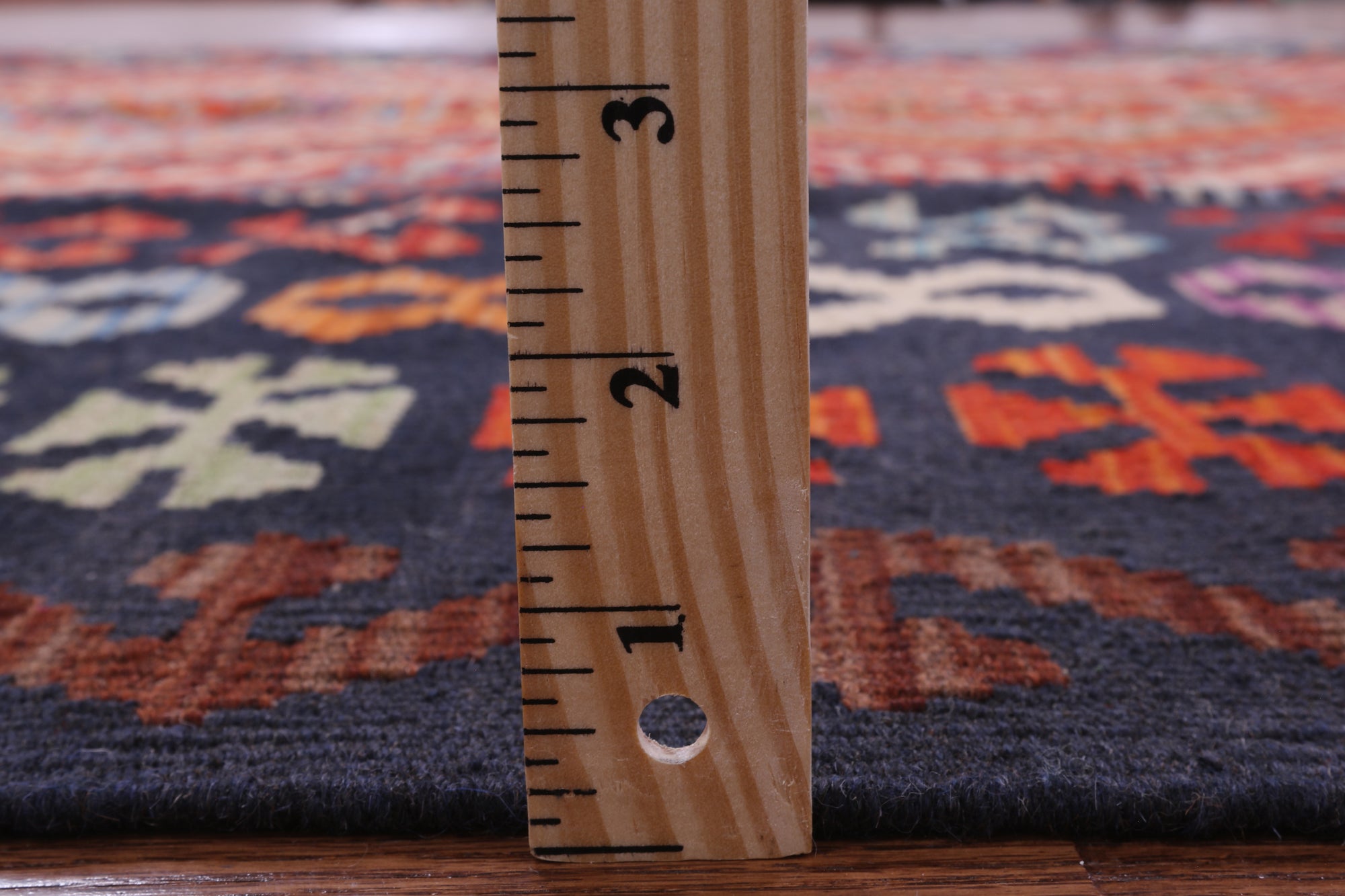 Reversible Kilim Flat Weave Wool On Wool Rug - 6' 9 X 9' 9" - Golden Nile