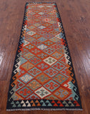Reversible Kilim Flat Weave Wool On Wool Runner Rug - 2' 8" X 10' 0" - Golden Nile