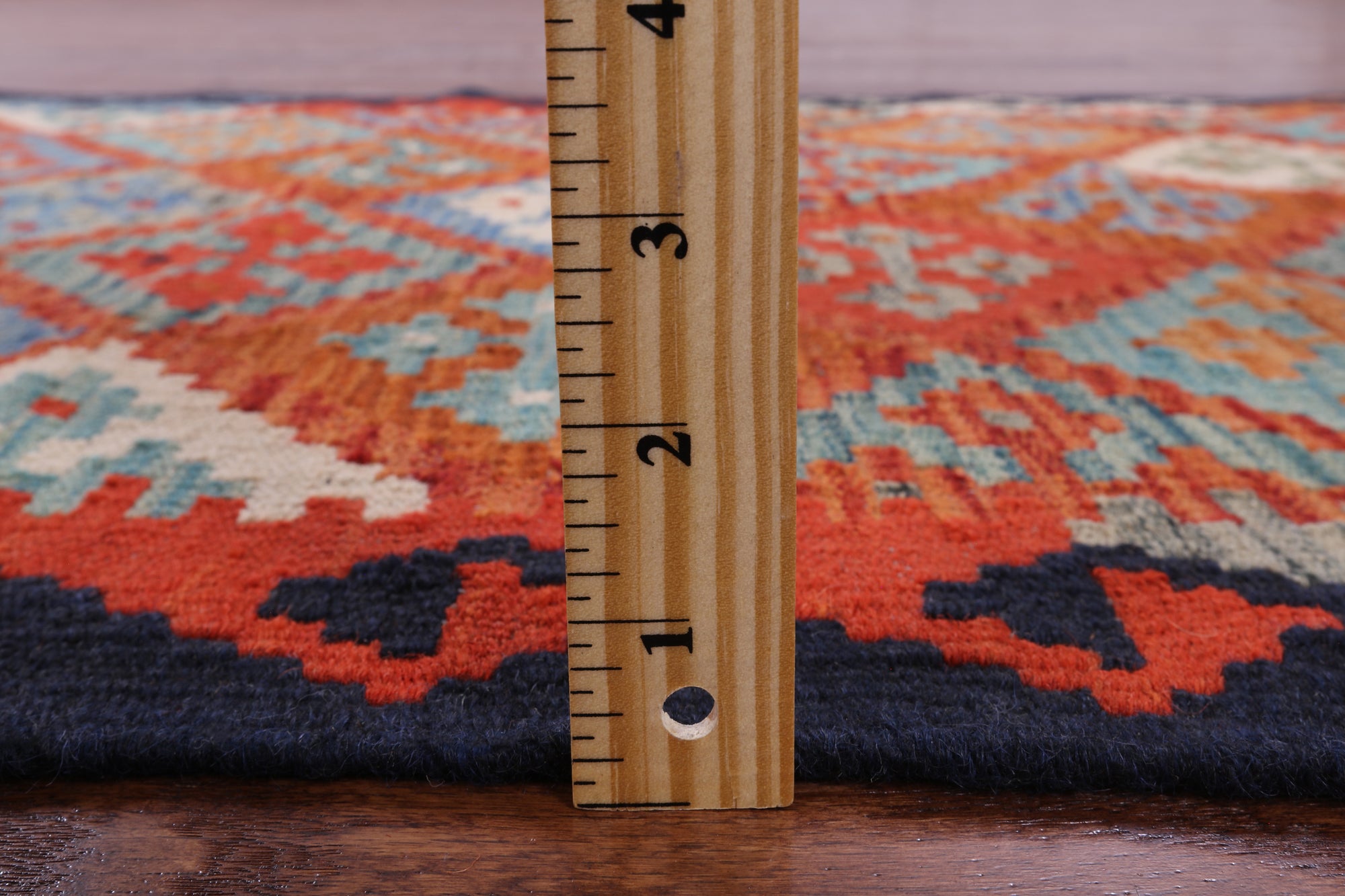 Reversible Kilim Flat Weave Wool On Wool Runner Rug - 2' 8" X 10' 0" - Golden Nile