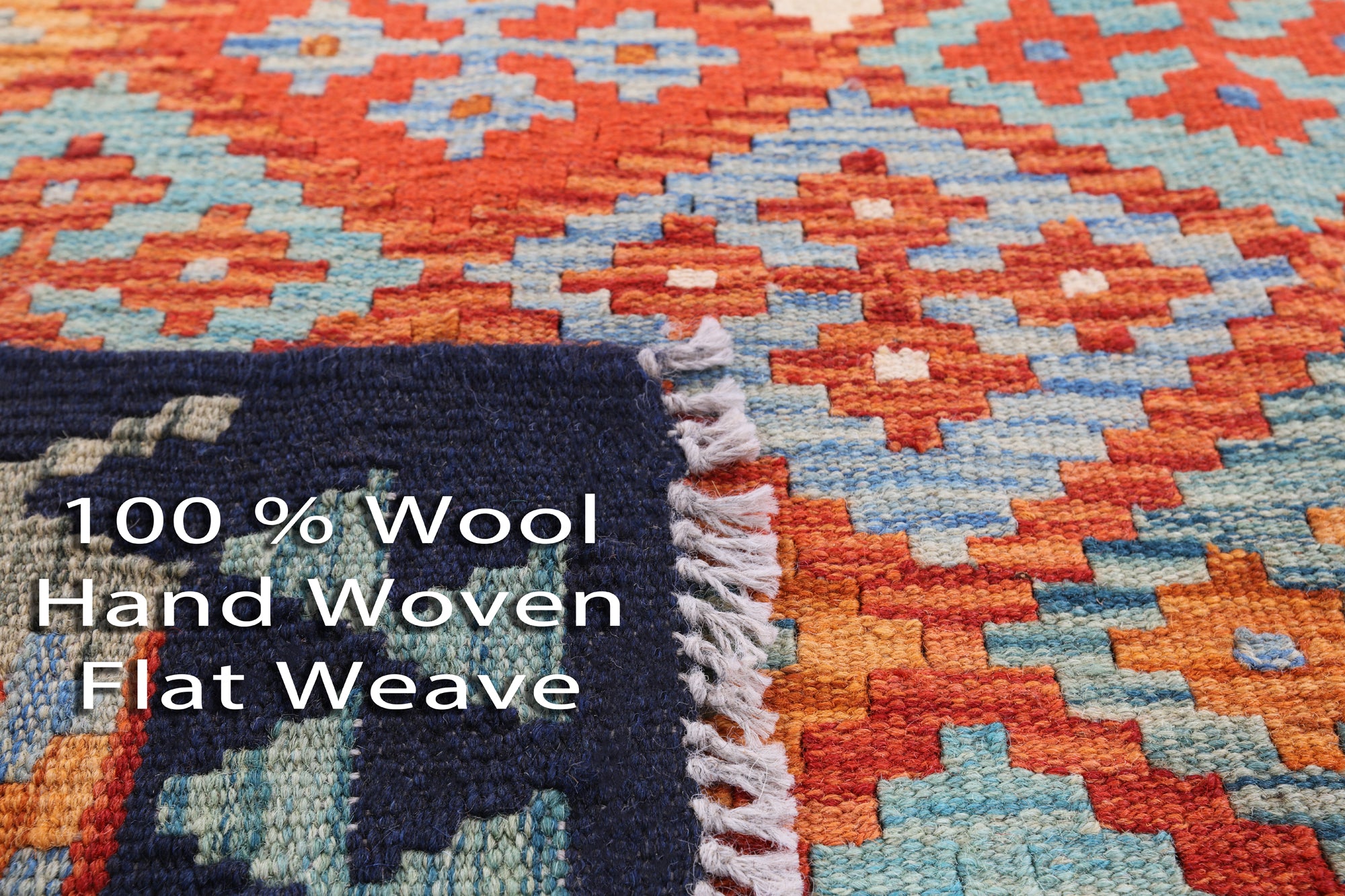 Reversible Kilim Flat Weave Wool On Wool Runner Rug - 2' 8" X 10' 0" - Golden Nile