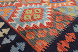 Reversible Kilim Flat Weave Wool On Wool Rug - 6' 9" X 9' 8" - Golden Nile