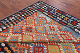 Reversible Kilim Flat Weave Wool On Wool Rug - 6' 9" X 9' 8" - Golden Nile
