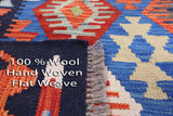 Reversible Kilim Flat Weave Wool On Wool Rug - 6' 9" X 9' 9" - Golden Nile