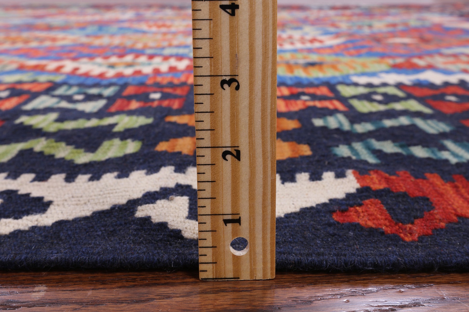 Reversible Kilim Flat Weave Wool On Wool Rug - 6' 9" X 9' 9" - Golden Nile