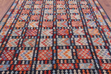 Reversible Kilim Flat Weave Wool on Wool Rug - 8' 3" X 9' 9" - Golden Nile