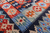 Reversible Kilim Flat Weave Wool on Wool Rug - 8' 3" X 9' 9" - Golden Nile