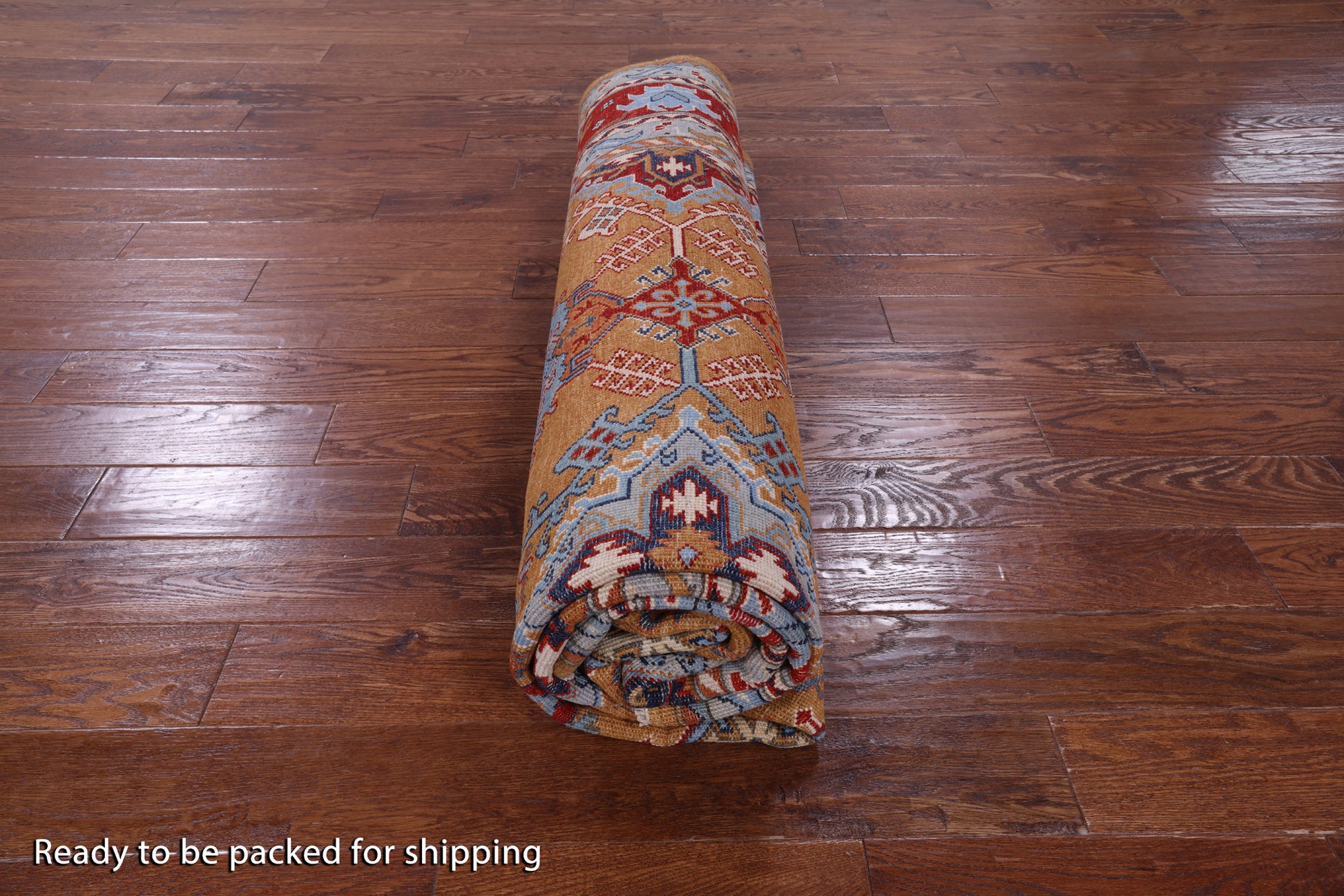 Super Kazak Hand Knotted Wool Rug - 8' 0" X 10' 0" - Golden Nile