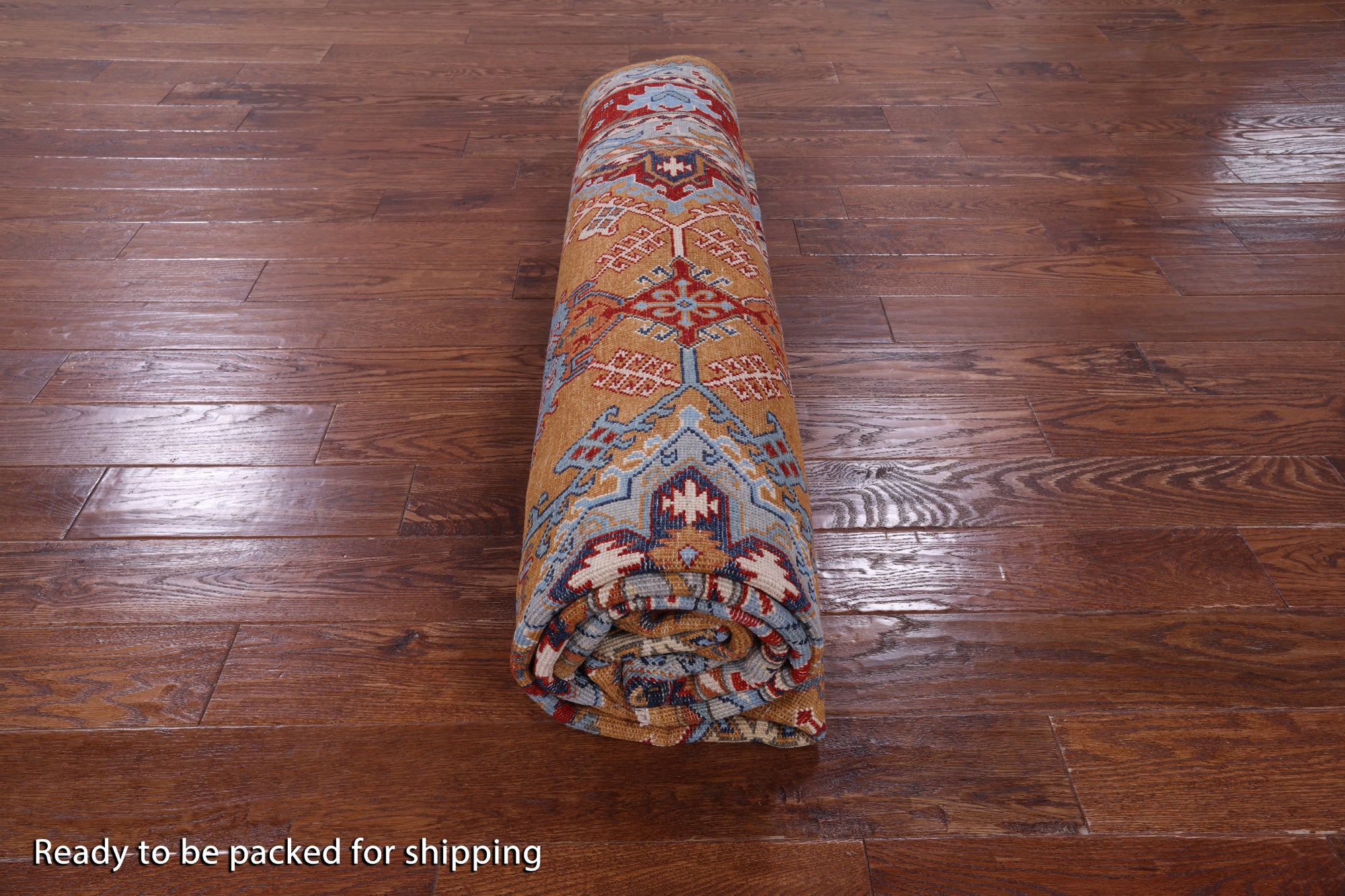 Super Kazak Hand Knotted Wool Rug - 8' 0" X 10' 0" - Golden Nile