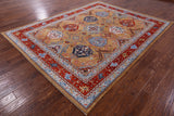 Super Kazak Hand Knotted Wool Rug - 8' 0" X 10' 0" - Golden Nile