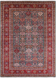 Green Super Kazak Hand Knotted Wool Rug - 9' 1" X 12' 6" - Golden Nile
