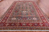 Green Super Kazak Hand Knotted Wool Rug - 9' 1" X 12' 6" - Golden Nile
