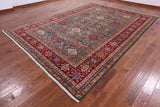 Green Super Kazak Hand Knotted Wool Rug - 9' 1" X 12' 6" - Golden Nile