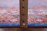 Blue Super Kazak Hand Knotted Wool Rug - 8' 2" X 10' 4" - Golden Nile