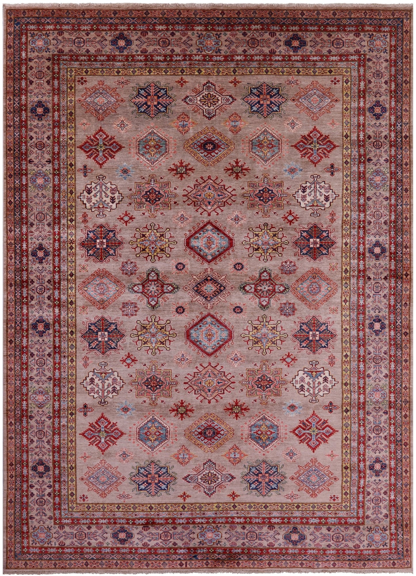 Super Kazak Hand Knotted Wool  Rug - 8' 8" X 11' 10" - Golden Nile