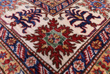 Red Super Kazak Hand Knotted Wool Rug - 8' 10" X 11' 9" - Golden Nile