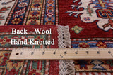 Red Super Kazak Hand Knotted Wool Rug - 8' 10" X 11' 9" - Golden Nile