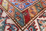Blue Super Kazak Hand Knotted Wool Rug - 9' 5" X 12' 9" - Golden Nile