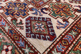 Red Super Kazak Hand Knotted Wool Rug - 9' 0" X 12' 0" - Golden Nile