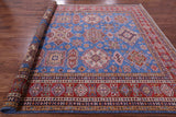 Blue Super Kazak Hand Knotted Wool Rug - 8' 10" X 12' 5" - Golden Nile