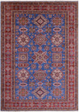 Blue Super Kazak Hand Knotted Wool Rug - 8' 10" X 12' 5" - Golden Nile
