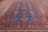 Blue Super Kazak Hand Knotted Wool Rug - 8' 10" X 12' 5" - Golden Nile