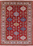 Red Super Kazak Hand Knotted Wool Rug - 10' 2" X 14' 4" - Golden Nile