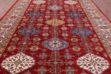 Red Super Kazak Hand Knotted Wool Rug - 10' 2" X 14' 4" - Golden Nile