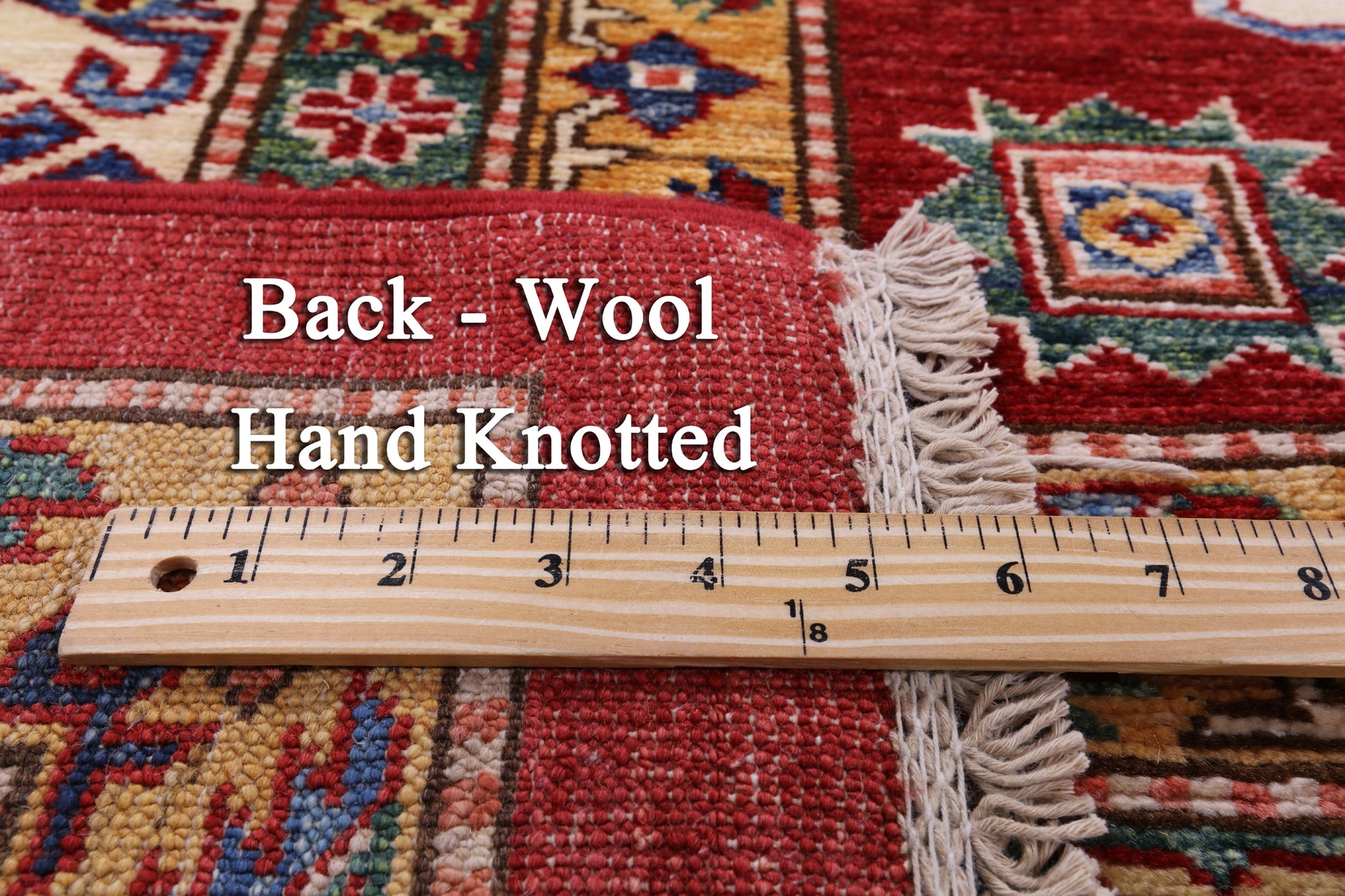 Red Super Kazak Hand Knotted Wool Rug - 10' 2" X 14' 4" - Golden Nile