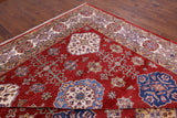 Red Super Kazak Hand Knotted Wool Rug - 10' 2" X 14' 4" - Golden Nile