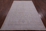 White Wash Peshawar Hand Knotted Wool Rug - 6' 0" X 9' 2" - Golden Nile