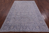 Grey Persian Fine Serapi Hand Knotted Wool Rug - 6' 1" X 9' 0" - Golden Nile