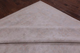 Ivory White Wash Peshawar Hand Knotted Wool Rug - 10' 0" X 13' 8" - Golden Nile