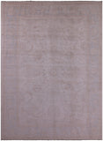 Ivory White Wash Peshawar Hand Knotted Wool Rug - 10' 0" X 13' 8" - Golden Nile