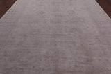Ivory White Wash Peshawar Hand Knotted Wool Rug - 10' 0" X 13' 8" - Golden Nile