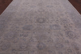 Ivory Peshawar Hand Knotted Wool Rug - 9' 10" X 13' 7" - Golden Nile