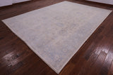 Ivory Peshawar Hand Knotted Wool Rug - 9' 10" X 13' 7" - Golden Nile
