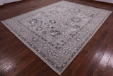 Grey Peshawar Handmade Wool Rug - 9' 4" X 11' 11" - Golden Nile