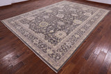 Grey Peshawar Hand Knotted Wool Rug - 9' 9" X 13' 9" - Golden Nile