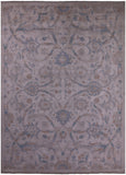 Ivory White Wash Peshawar Hand Knotted Wool Rug - 9' 11" X 13' 11" - Golden Nile