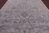Ivory White Wash Peshawar Hand Knotted Wool Rug - 9' 11" X 13' 11" - Golden Nile