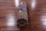 Blue Geometric Persian Mamluk Hand Knotted Wool Rug - 7' 10" X 9' 7" - Golden Nile
