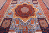 Geometric Persian Mamluk Hand Knotted Wool Rug - 8' 7" X 11' 10" - Golden Nile