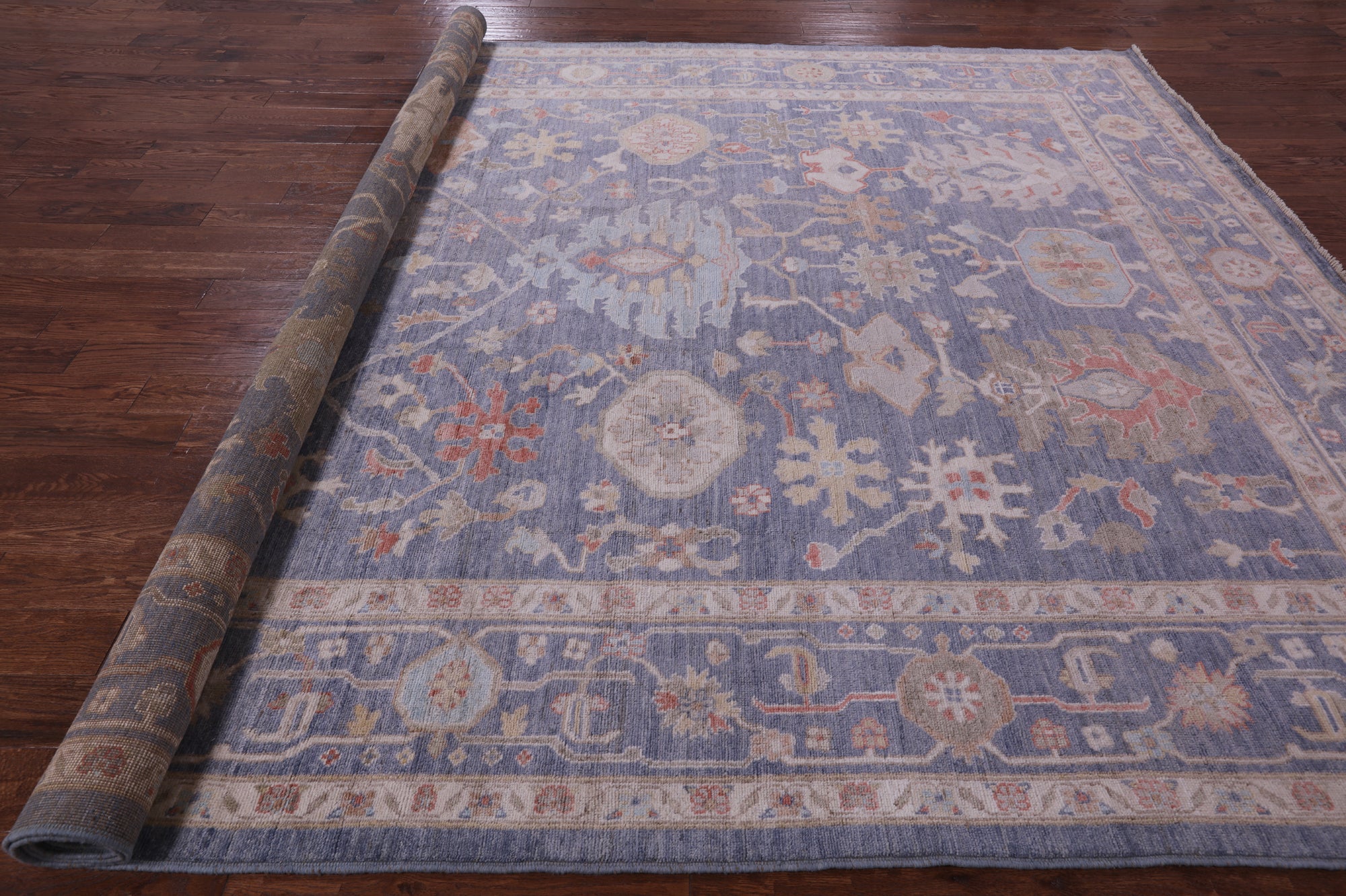 Grey Turkish Oushak Handmade Wool Rug - 10' 1" X 13' 8" - Golden Nile