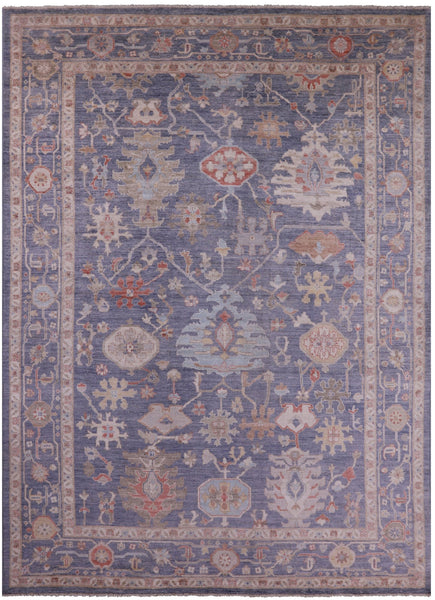 Grey Turkish Oushak Handmade Wool Rug - 10' 1" X 13' 8" - Golden Nile