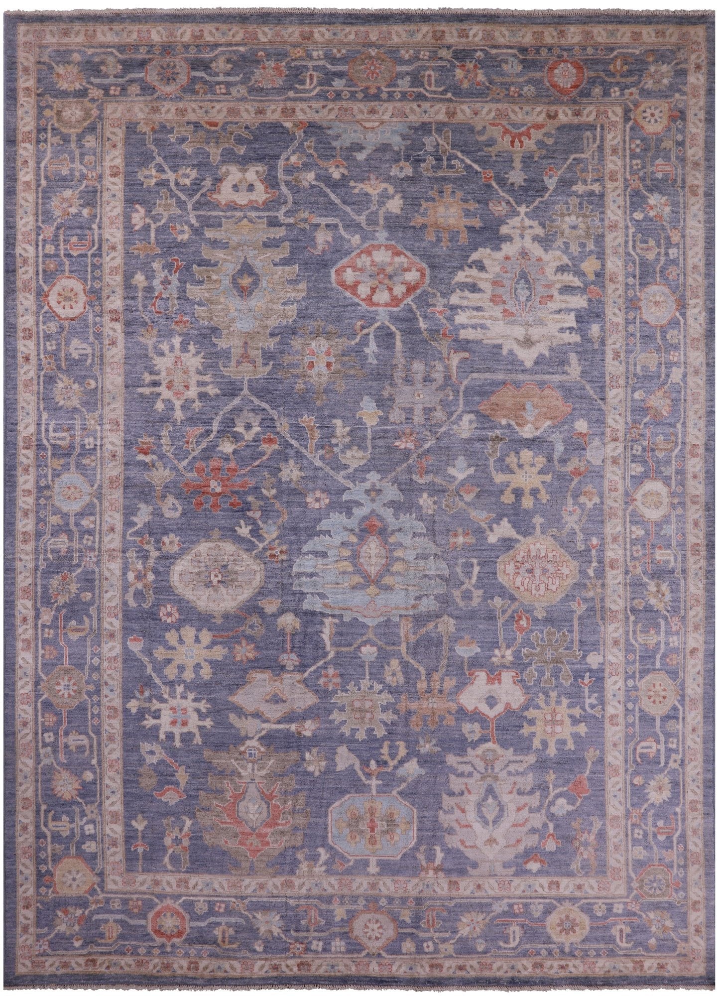 Grey Turkish Oushak Handmade Wool Rug - 10' 1" X 13' 8" - Golden Nile