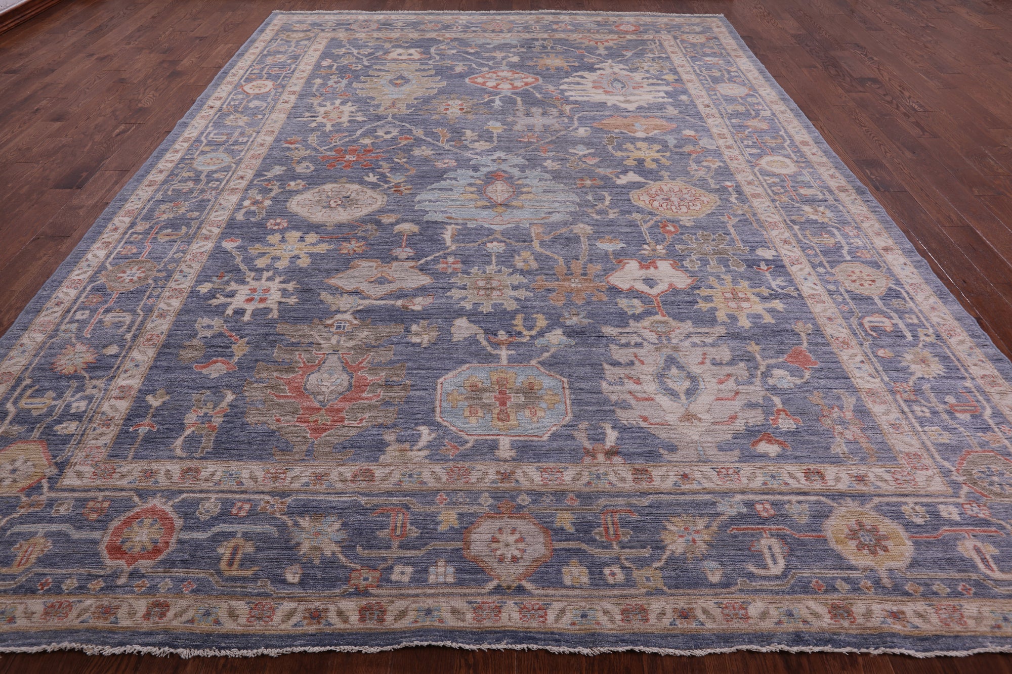 Grey Turkish Oushak Handmade Wool Rug - 10' 1" X 13' 8" - Golden Nile
