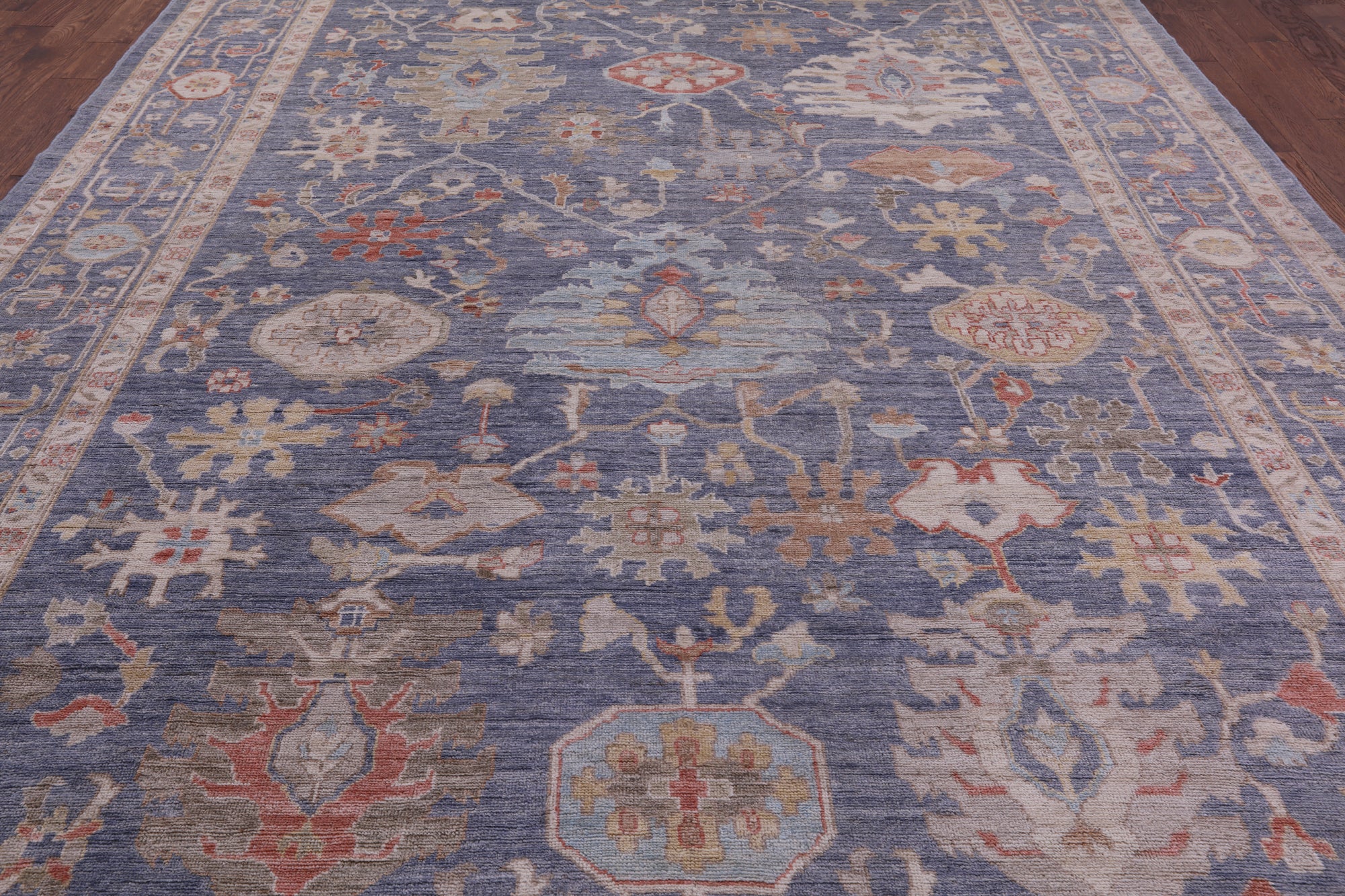 Grey Turkish Oushak Handmade Wool Rug - 10' 1" X 13' 8" - Golden Nile