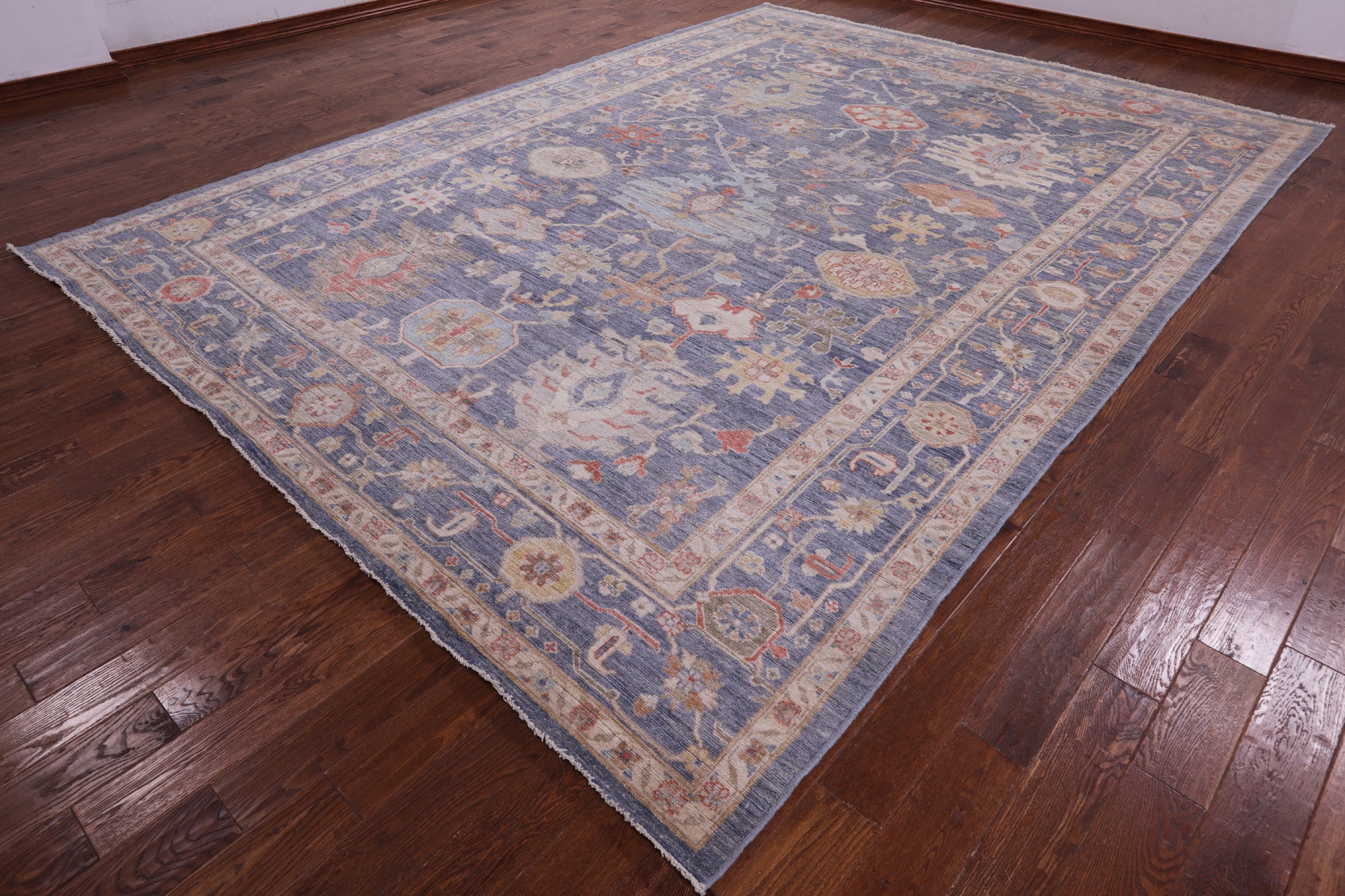 Grey Turkish Oushak Handmade Wool Rug - 10' 1" X 13' 8" - Golden Nile