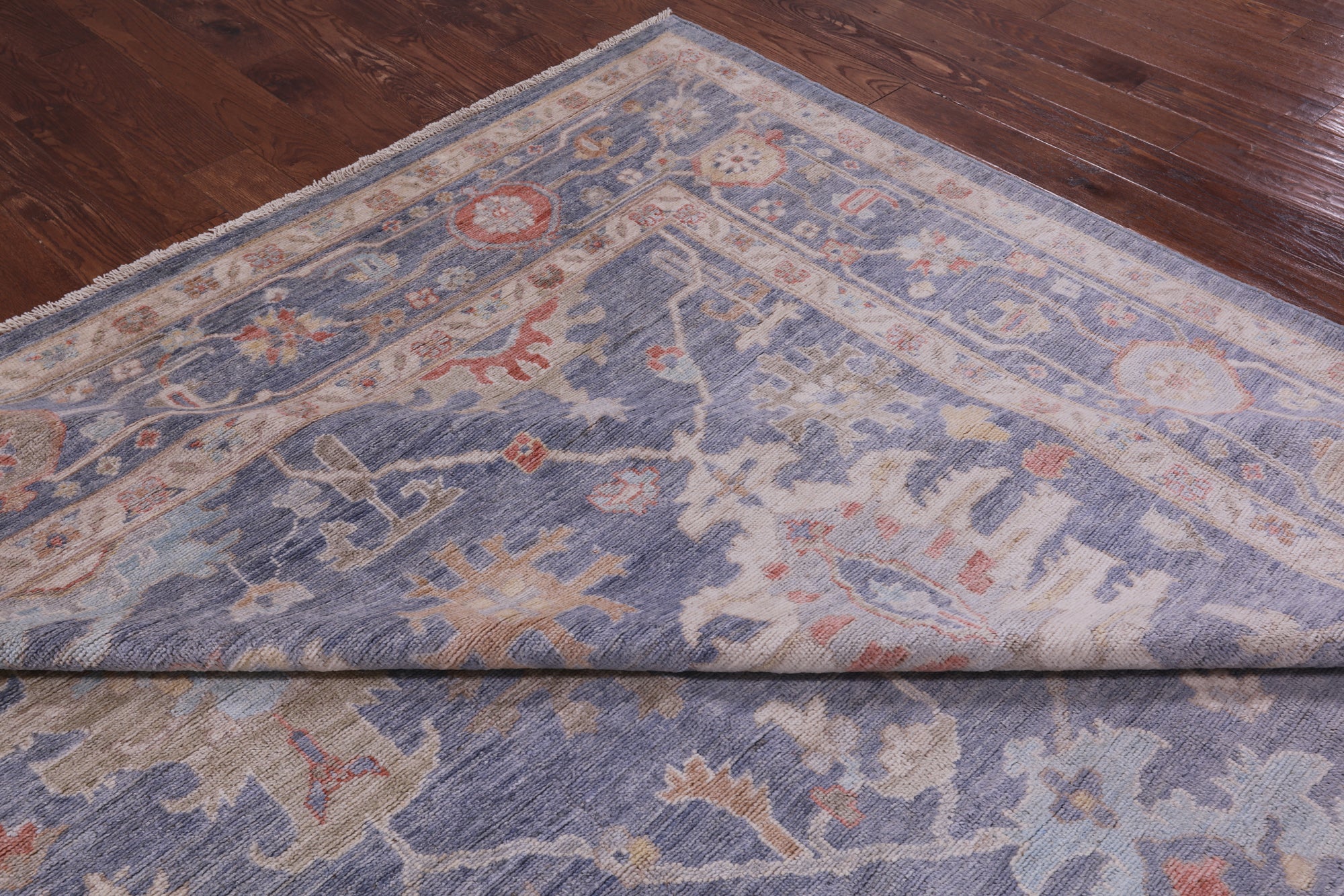 Grey Turkish Oushak Handmade Wool Rug - 10' 1" X 13' 8" - Golden Nile